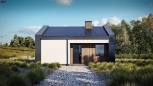 Z451D projekt domu drewnianego szkieletowego Mildo