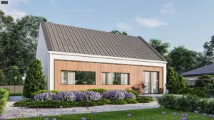 Z514D projekt domu drewnianego szkieletowego Mildo