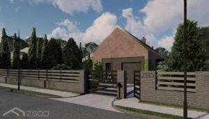 Z515 projekt domu dom drewniany szkieletowy parter Mildo