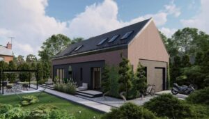 Z515 projekt domu dom drewniany szkieletowy parter Mildo