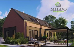 Z515 projekt domu dom drewniany szkieletowy parter Mildo