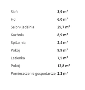 Z64 D projekt budowy domu parterowy bez garażu Mildo domy drewniane