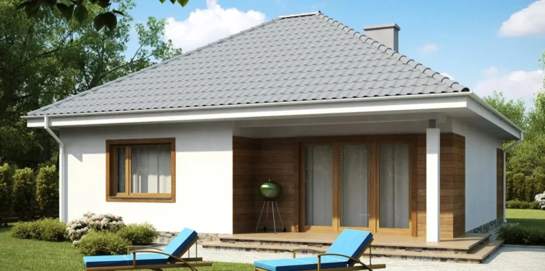 Z64 D projekt budowy domu parterowy bez garażu Mildo domy drewniane