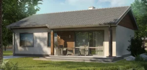 Z7 D projekt domu drewnianego szkieletowego Mildo