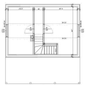 poddasze Alabama III projekt domu drewnianego Mildo