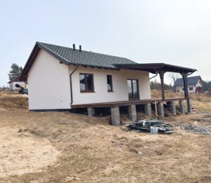 dom drewniany Karolina IV dom modułowy szkieletowy dom do 70 m kw. bez pozwolenia na budowę
