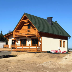 dom drewniany Oklahoma piętrowy modułowy szkieletowy firma Mildo Kaszuby Pomorze