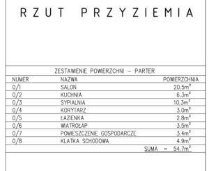 opis parteru dom drewniany Wirginia piętrowy modułowy szkieletowy firma Mildo Kaszuby Pomorze