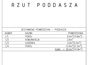 opis poddasza dom drewniany Wirginia piętrowy modułowy szkieletowy firma Mildo Kaszuby Pomorze